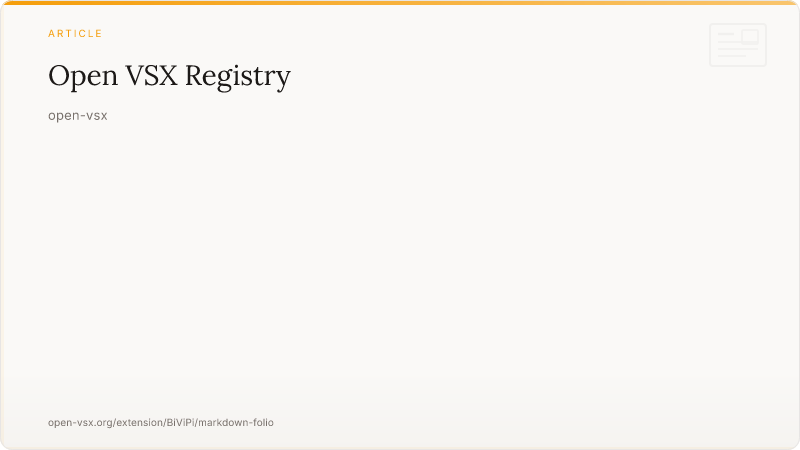 Open VSX Registry
