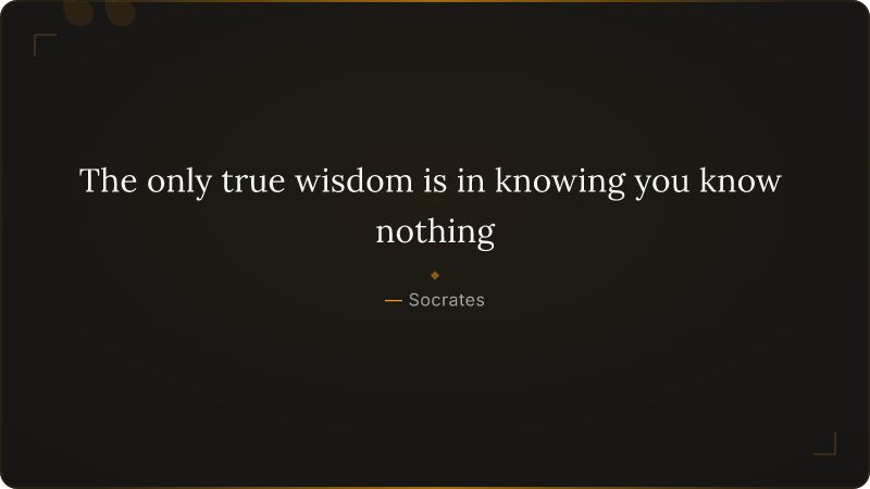 The only true wisdom is in knowing you know nothing